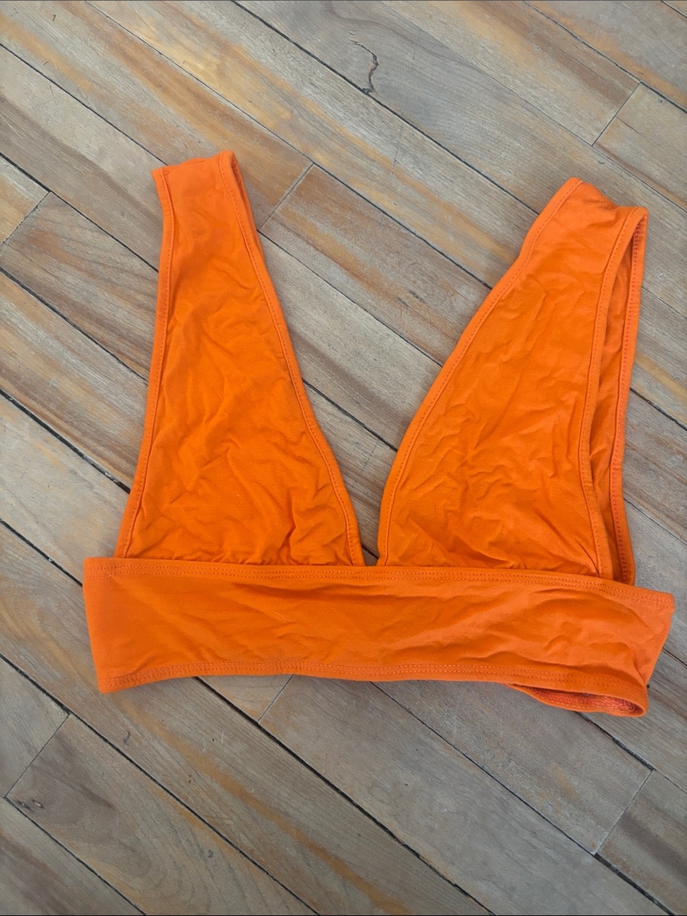 SHEIN Bright Orange Triangle Bralette